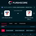 LDU Quito VSN Always Ready to have one or more goals  - DuelDuck prediction market